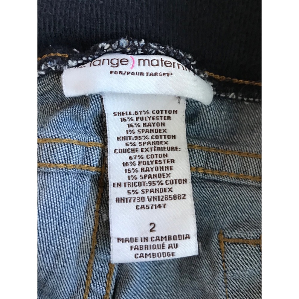 Liz Lange Maternity Jeans Size 2 Blue Denim Over-the-Belly Stretch - Picture 6 of 8